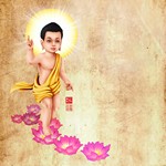 Hình Phật Đản Sanh Vesak có Nền Phat Dan Vesak Buddha Baby Painting Parchment Background